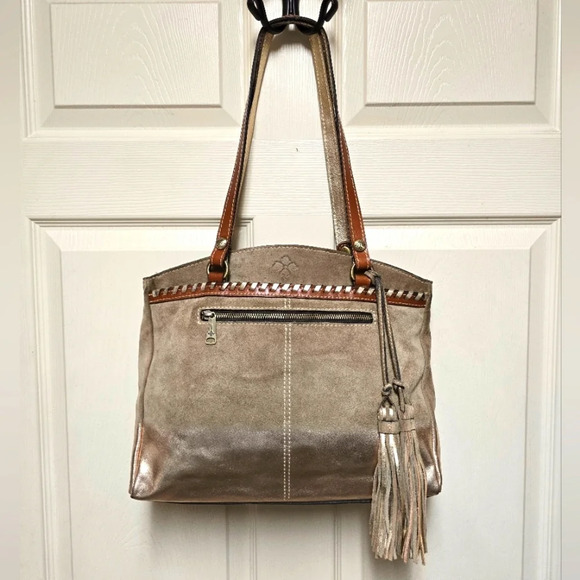 Patricia Nash Poppy Tote Metallic Dip Dye**RARE** - Picture 2 of 11